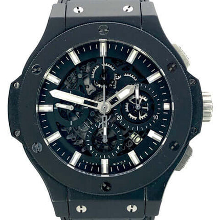 Hublot Aero Bang Herrenuhr, schwarzes Zifferblatt, gebrauchte und neue Modelle verfügbar, jetzt online kaufen