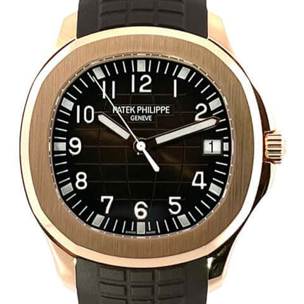 Patek Philippe Aquanaut kaufen bei uns - seltene Luxusuhr mit schwarzem Zifferblatt und Kautschukarmband. Hochwertige gebrauchte Uhren in Zahlung geben.