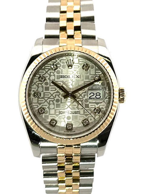 Rolex Datejust 36 Ref. 116233 Silber Jubile Diamant Jubile-Band