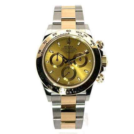 Rolex Daytona Edelstahl Gelbgold 116503 Champagner Zifferblatt, 40 mm Edelstahlgehäuse, 18 kt Gelbgold Lünette und Armband