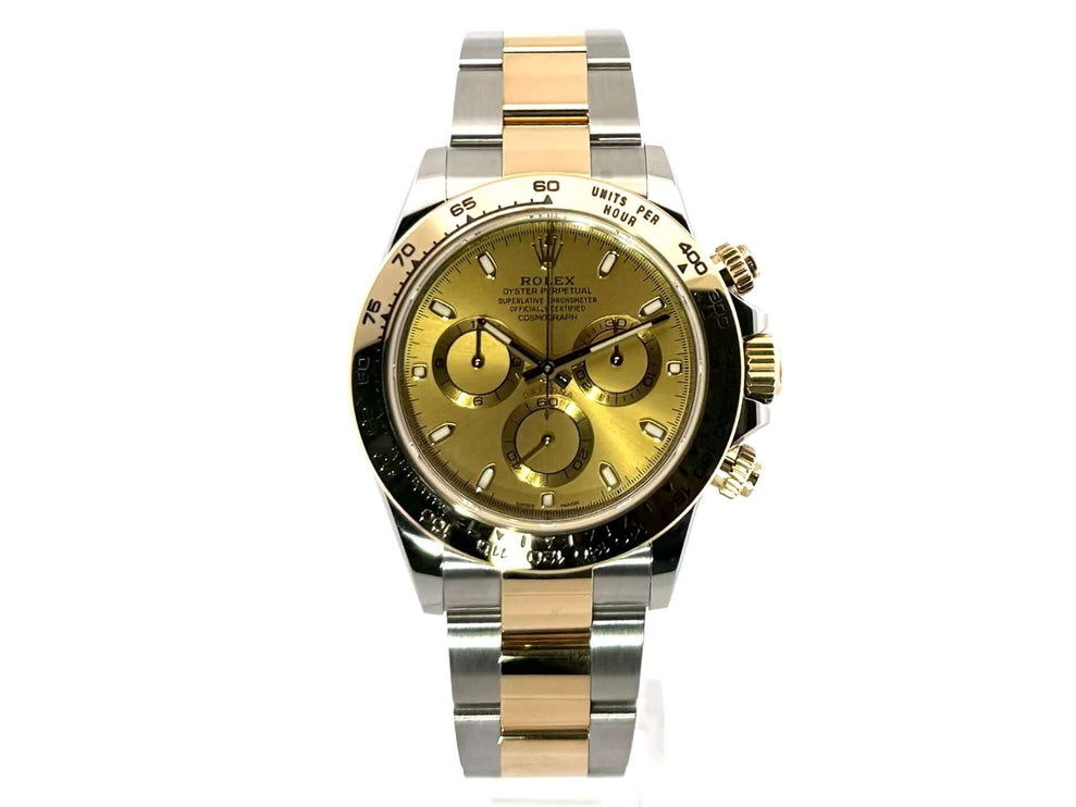 Rolex Daytona Edelstahl Gelbgold 116503 Champagner Zifferblatt, 40 mm Edelstahlgehäuse, 18 kt Gelbgold Lünette und Armband