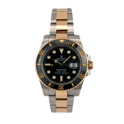 Luxus Armbanduhr Rolex Submariner Date 116613LN Edelstahl und 18kt Gelbgold mit schwarzem Zifferblatt und Lünette