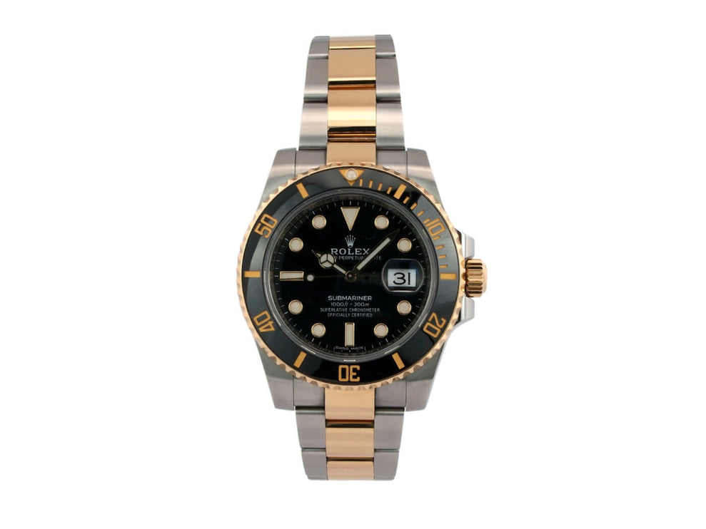 Luxus Armbanduhr Rolex Submariner Date 116613LN Edelstahl und 18kt Gelbgold mit schwarzem Zifferblatt und Lünette