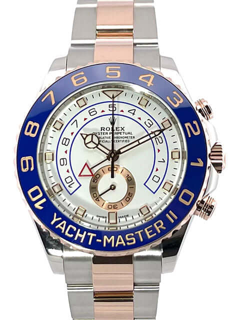 Rolex Yacht-Master II 116681 Uhr aus Edelstahl und Everose-Gold mit blauer Lünette und Oyster-Armband