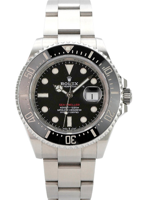 Rolex Sea-Dweller Ref. 126600 aus Edelstahl mit schwarzem Zifferblatt und Automatikuhrwerk, 43 mm Gehäusedurchmesser.