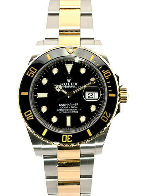 Rolex Submariner Date 41 Edelstahl Gelbgold 126613LN aus 2022, schwarzes Zifferblatt, 18K Goldlünette, Oyster Armband, 41mm Gehäuse