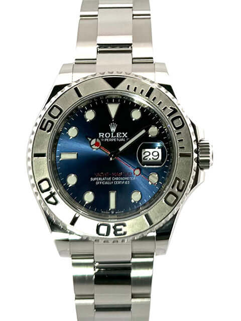 Rolex Yacht-Master 40 Oystersteel Platin 126622 Blau, Edelstahlgehäuse, blaue Zifferblatt, Platin Lünette, Oyster-Edelstahlband.