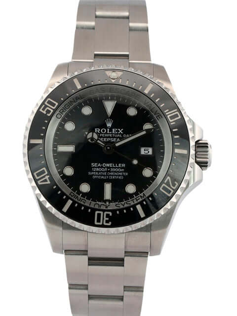 Rolex Sea-Dweller 126660 Deepsea Edelstahluhr mit schwarz keramischer Lünette und schwarzem Zifferblatt, 44 mm Gehäusedurchmesser