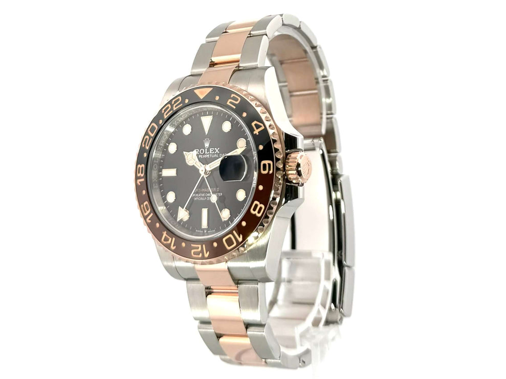 Rolex GMT-Master II 126711CHNR Edelstahl und Everose-Gold Uhr aus 2021 mit schwarzem Zifferblatt und Oyster-Armband