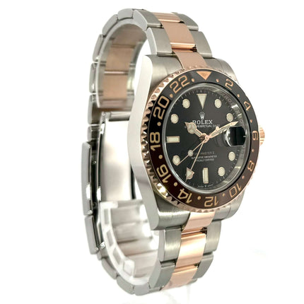 Rolex GMT-Master II Edelstahl Everose-Gold 126711CHNR, schwarzes Zifferblatt, Edelstahl / 18 kt Everose-Gold Armband, 40mm Gehäuse