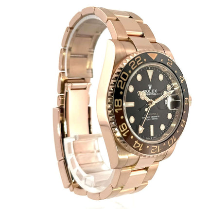 Rolex GMT-Master II Everose-Gold 126715CHNR, 40 mm Gehäuse, schwarzes Zifferblatt, Oyster-Armband, Keramik Lünette, 2023 Modell