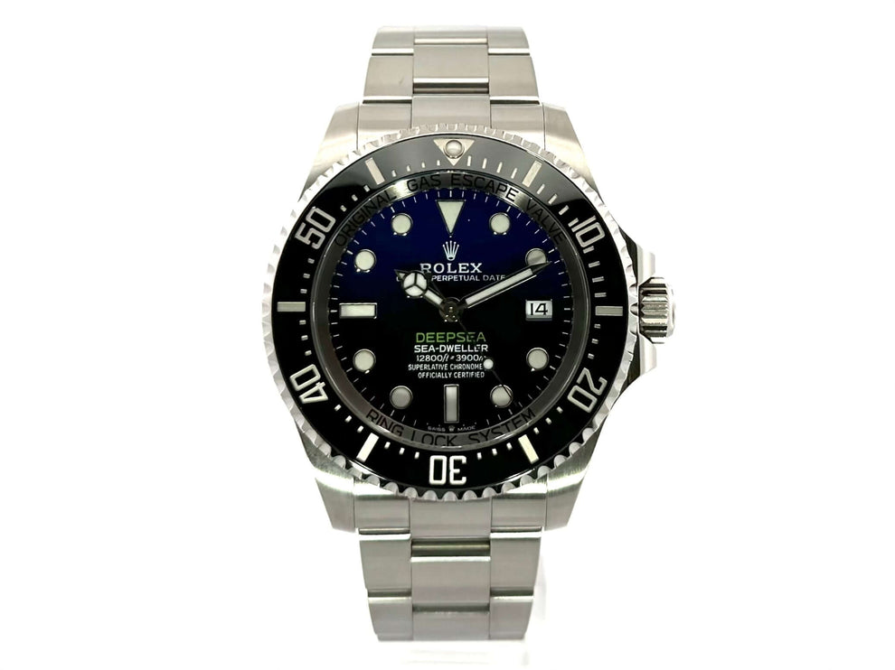 Rolex Sea-Dweller Deepsea 136660 D-Blue, Edelstahlgehäuse, schwarze Keramiklünette, Heliumventil, blaues/schwarzes Zifferblatt, Oyster-Armband