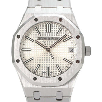 Audemars Piguet AP Royal Oak 15510ST Herrenarmbanduhr aus Edelstahl mit silberfarbenem Zifferblatt und Leuchtindizes