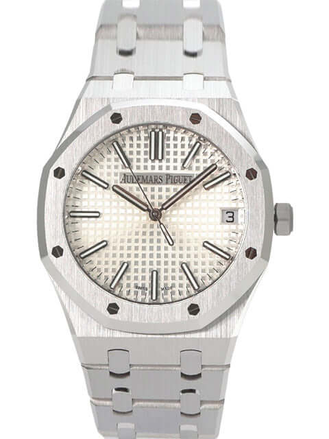 Audemars Piguet AP Royal Oak 15510ST Herrenarmbanduhr aus Edelstahl mit silberfarbenem Zifferblatt und Leuchtindizes