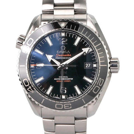 Omega Seamaster Planet Ocean 600m Master Chronometer 43.5 mm mit schwarzem Zifferblatt und Edelstahlarmband