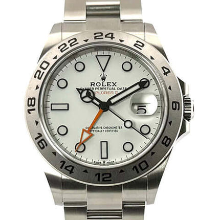 Rolex Explorer II 226570 Edelstahl Weißes Zifferblatt 2022, 42 mm Gehäuse, Oyster Armband, 24-Stunden-Skala Lünette, Automatikwerk