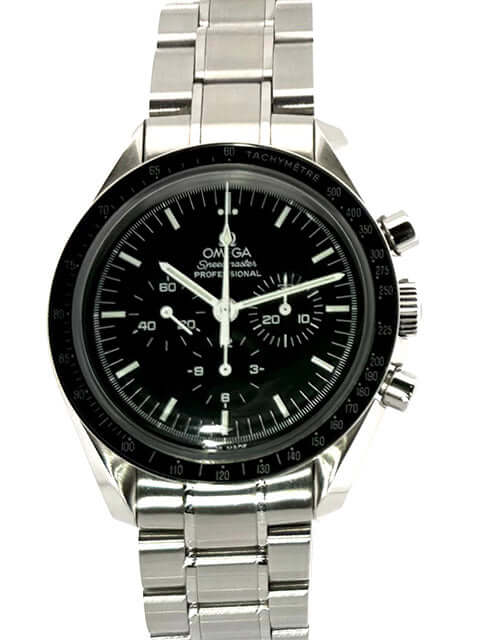 Omega Speedmaster Professional Moonwatch 3570.50.00, poliertes Edelstahlgehäuse, schwarzes Zifferblatt, Edelstahl Armband, Handaufzug-Chronograph.