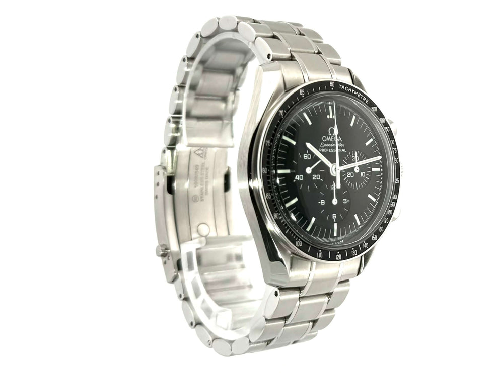 Omega Speedmaster Professional Moonwatch 3570.50.00, Edelstahlgehäuse, 42mm Durchmesser, schwarzes Zifferblatt, Handaufzugwerk, Edelstahlarmband