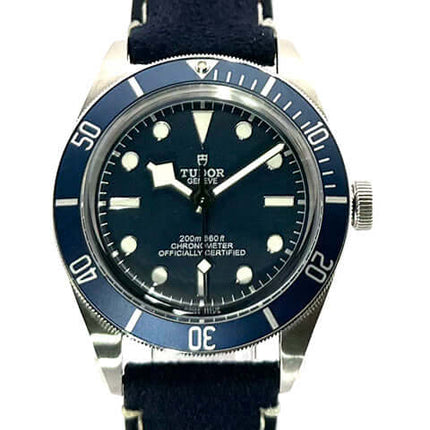 Tudor Heritage Black Bay Fifty-Eight Blue 79030B-0002, Edelstahlgehäuse, blaue Lünette, blaues Zifferblatt, blaues Textilband, Leuchtzeiger