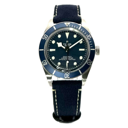 Tudor Heritage Black Bay Fifty-Eight Blau 79030B-0002, Edelstahlgehäuse, 39 mm, blaue Lünette, blaues Textilband.