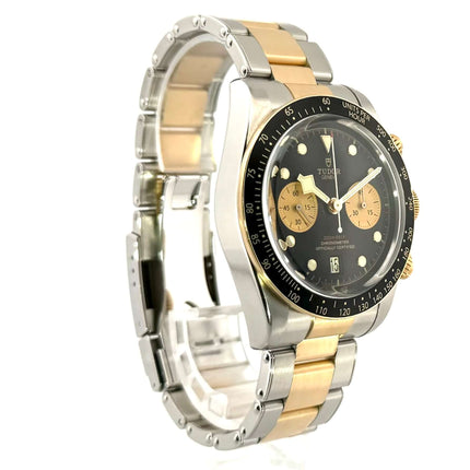 Tudor Black Bay Chrono Steel Gold 79363N-0001, Edelstahl / Gelbgold Gehäuse, schwarzes Zifferblatt, Gelbgold Lünette, Edelstahl / Gelbgoldband.