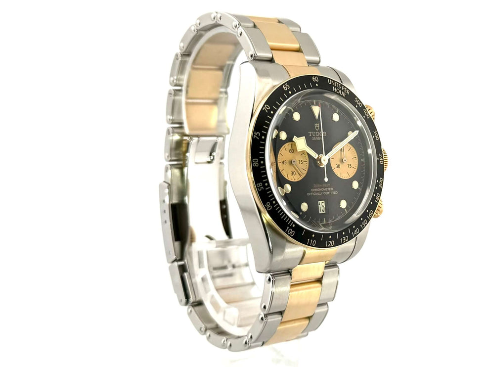 Tudor Black Bay Chrono Steel Gold 79363N-0001, Edelstahl / Gelbgold Gehäuse, schwarzes Zifferblatt, Gelbgold Lünette, Edelstahl / Gelbgoldband.