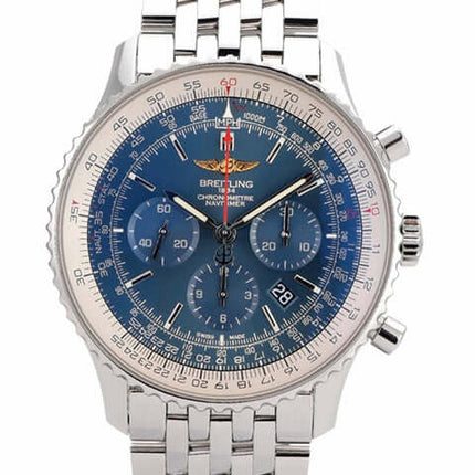 Breitling Navitimer 01 46 mm mit blauem Zifferblatt, Edelstahl-Gehäuse und Chronograph, Ref. AB012721.C889.443A.