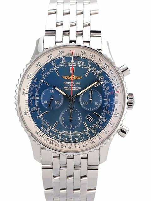 Breitling Navitimer 01 46 mm mit blauem Zifferblatt, Edelstahl-Gehäuse und Chronograph, Ref. AB012721.C889.443A.