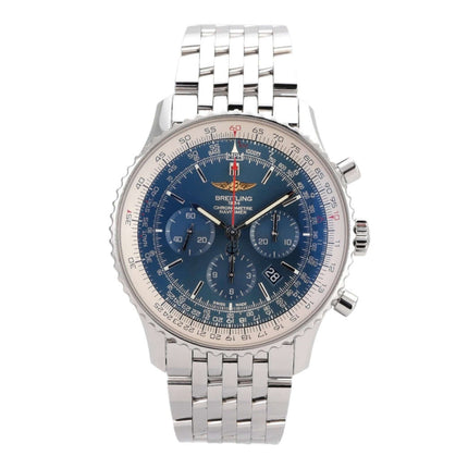 Breitling Navitimer 01 46 mm AB012721.C889.443A Edelstahl Uhr mit blauem Zifferblatt und chronographischen Funktionen.