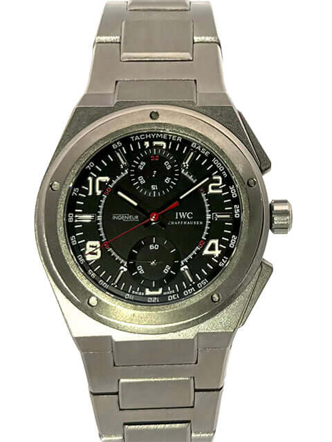 IWC Ingenieur Chronograph AMG IW372503 Titangehäuse, schwarzes Zifferblatt, Titanband, sehr guter Zustand, zusätzliche Funktionen.