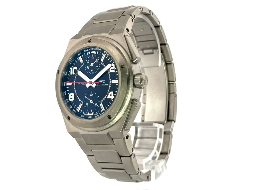 IWC Ingenieur Chronograph AMG IW372503 Titan Gehäuse und Band, schwarzes Zifferblatt, Automatik, Saphirglas, sehr guter Zustand, Gebraucht.