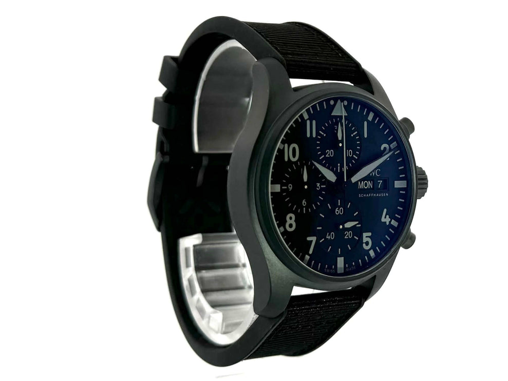 IWC Pilots Watch Chronograph 41 Top Gun IW388106 mit Ceratanium Gehäuse und schwarzem Zifferblatt