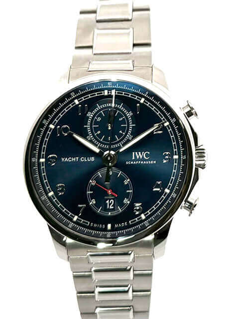 IWC Portugieser Yacht Club Chronograph IW390701 Edelstahl 44,60mm, blaues Zifferblatt, Automatikwerk, Edelstahlband, Saphirglas