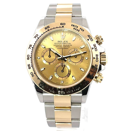 Rolex Daytona Edelstahl Gelbgold 116503 Champagner mit 40mm Gehäuse, Tachymeterskala, Oyster Armband, Champagner Zifferblatt, Automatikwerk.