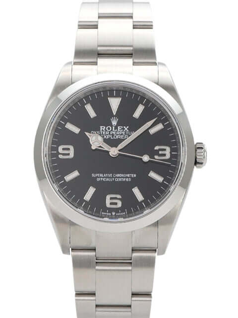 Rolex Explorer 36 Ref. 124270, Edelstahl, schwarzes Zifferblatt, Leuchtziffern, Automatikwerk, Chronometer