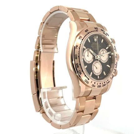 Rolex Cosmograph Daytona 126505, 18 kt Everose-Gold Gehäuse und Armband, schwarzes Zifferblatt mit Leuchtindizes, Automatikuhrwerk