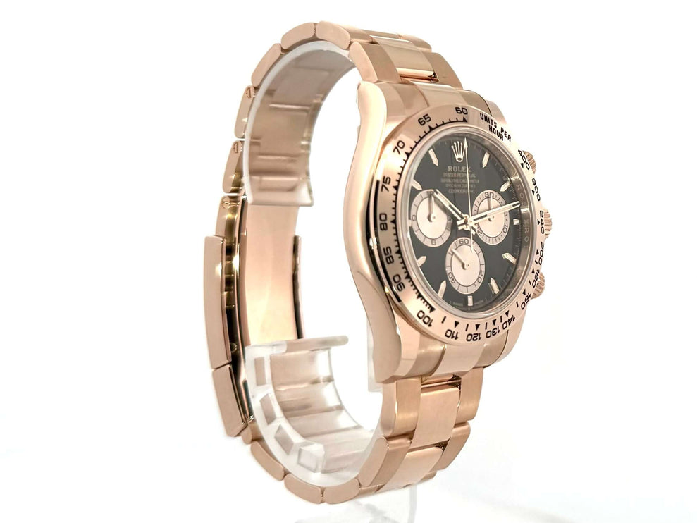 Rolex Cosmograph Daytona 126505, 18 kt Everose-Gold Gehäuse und Armband, schwarzes Zifferblatt mit Leuchtindizes, Automatikuhrwerk