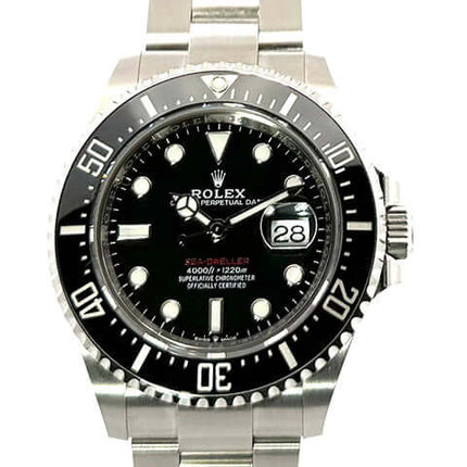 Rolex Sea-Dweller 126600, Edelstahl Gehäuse, schwarze Keramik Lünette, 43 mm Durchmesser, Oyster Armband, schwarzes Zifferblatt 