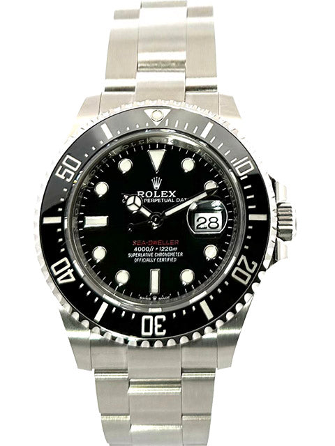 Rolex Sea-Dweller 126600, Edelstahl Gehäuse, schwarze Keramik Lünette, 43 mm Durchmesser, Oyster Armband, schwarzes Zifferblatt 