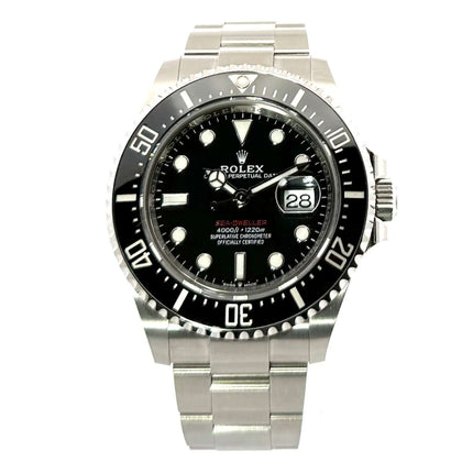 Rolex Sea-Dweller 126600, Edelstahl Gehäuse, schwarze Keramik Lünette, 43 mm Durchmesser, Oyster Armband, schwarzes Zifferblatt mit Leuchtindizes