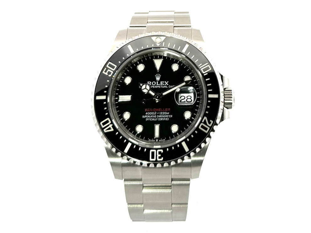 Rolex Sea-Dweller 126600, Edelstahl Gehäuse, schwarze Keramik Lünette, 43 mm Durchmesser, Oyster Armband, schwarzes Zifferblatt mit Leuchtindizes