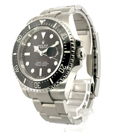 Rolex Sea-Dweller 126600 Edelstahlgehäuse, schwarze Keramik Lünette, Oyster Armband, schwarzes Zifferblatt, Automatikwerk, 43 mm