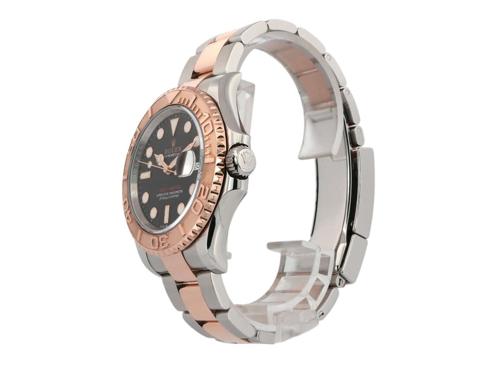 Rolex Yacht-Master 40 Oystersteel Everose-Gold Ref. 126621, schwarzes Zifferblatt, Gehäuse aus poliertem und satiniertem Oystersteel / 18 kt Everose-Gold