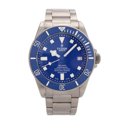 Tudor Pelagos Titan Blue M25600TB-0001, Titanuhrenarmband, blaues Zifferblatt, automatische Uhr mit Taucherfunktion.