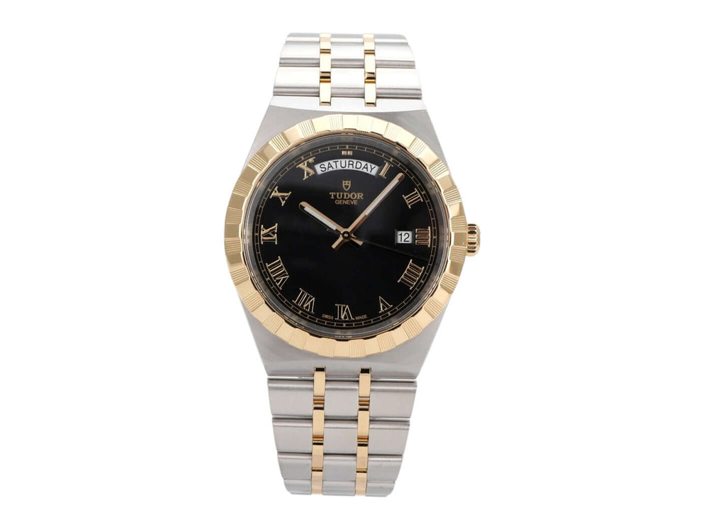 Tudor Royal Day-Date Ref. M28603-0003, Edelstahl-Gehäuse, schwarzes Zifferblatt