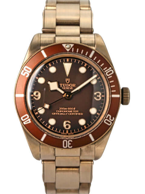 Tudor Black Bay 58 Bronze Armbanduhr mit braunem Zifferblatt und Edelstahlband, Modell 2021, 39 mm Gehäusedurchmesser