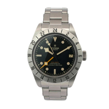 Tudor Heritage Black Bay Pro 79470-0001 Edelstahl Gehäuse, schwarzes Zifferblatt, GMT, 70 Stunden Gangreserve, Chronometer, Saphirglas.