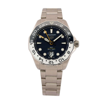 TAG Heuer Aquaracer Professional 300 GMT WBP2010.BA0632, 43 mm Edelstahlgehäuse, blaues Zifferblatt, Edelstahlband, Keramiklünette