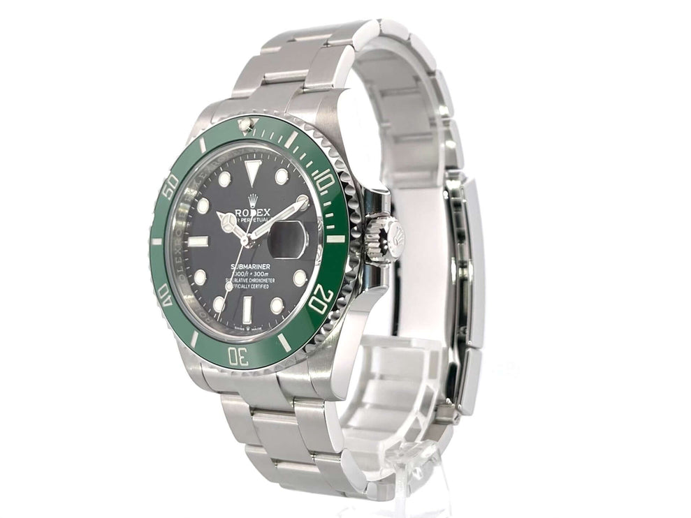 Rolex Submariner Date Edelstahl 126610LV, Edelstahlgehäuse 41mm, grüne Keramiklünette, schwarzes Zifferblatt, Oyster Edelstahlarmband.