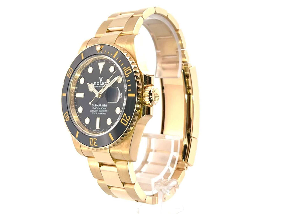 Rolex Submariner Date 41 Gelbgold Ref. 126618LN aus 2022, Gehäuse und Armband aus 18 Karat Gelbgold mit schwarzem Zifferblatt und Lünette